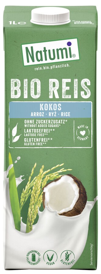 NAPÓJ RYŻOWO - KOKOSOWY BEZ DODATKU CUKRÓW BEZGLUTENOWY BIO 1 L - NATUMI