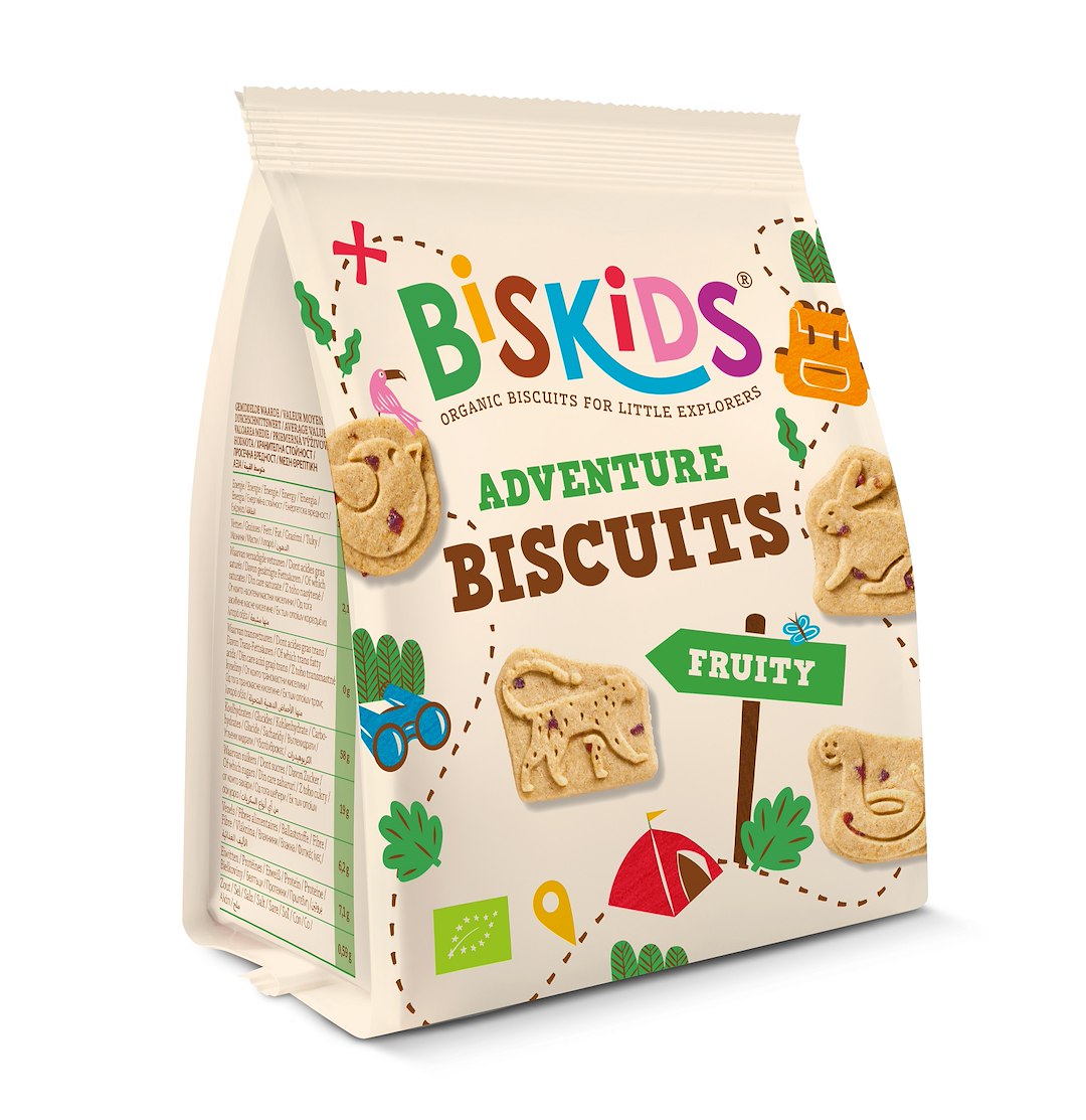 CIASTECZKA WIELOZBOŻOWE JABŁKOWE ZWIERZĘTA BIO 100 g - BISKIDS