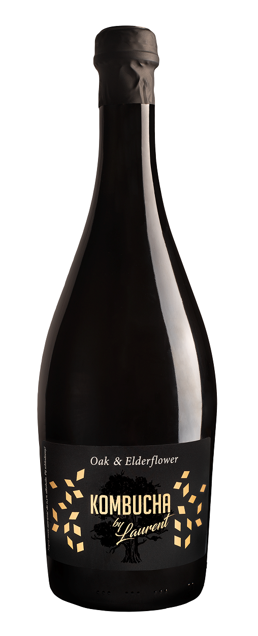 KOMBUCHA BELLEBULLE NA PŁATKACH DĘBU O SMAKU KWIATÓW CZARNEGO BZU BIO 750 ml - KOMBUCHA BY LAURENT