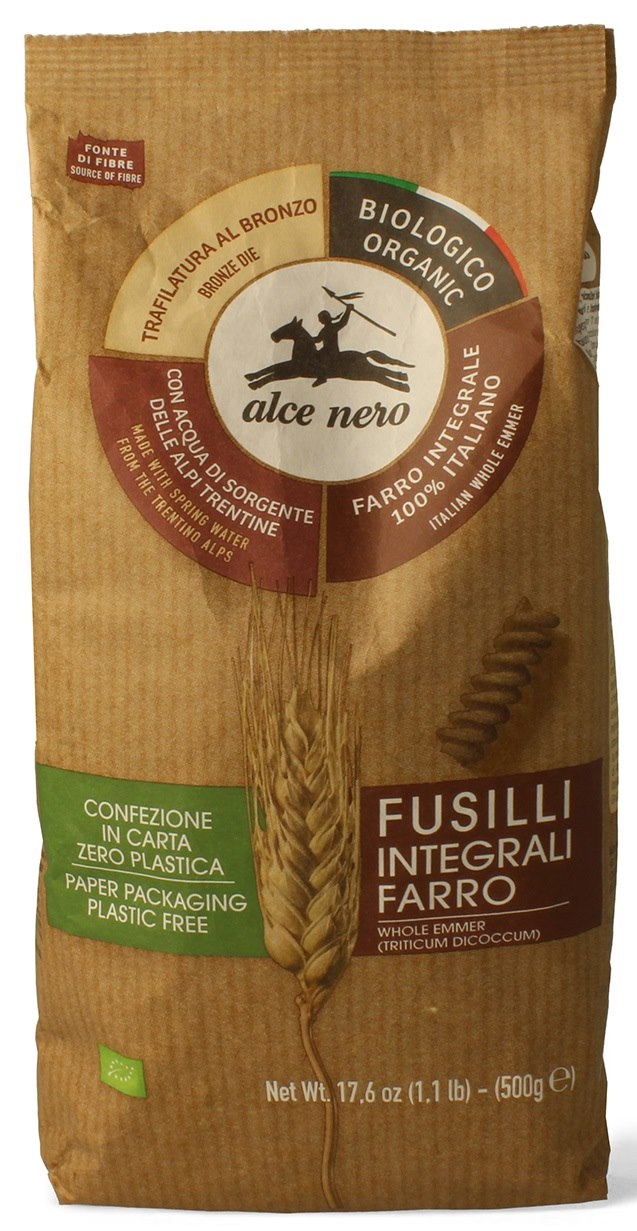 MAKARON (Z PŁASKURKI RAZOWY) ŚWIDERKI BIO 500 g - ALCE NERO