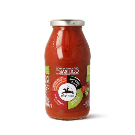 PULPA POMIDOROWA Z BAZYLIĄ BIO 500 g - ALCE NERO