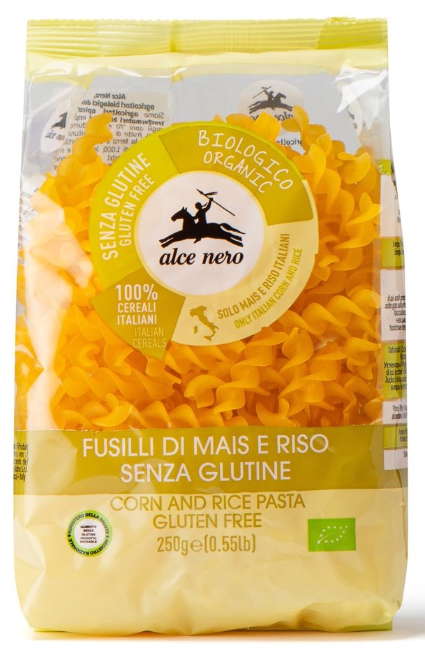 MAKARON (KUKURYDZIANO - RYŻOWY) ŚWIDERKI BEZGLUTENOWY BIO 250 g - ALCE NERO