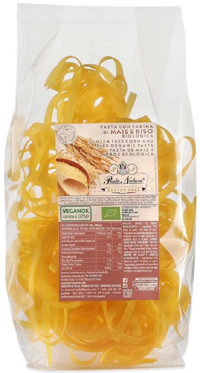 Makaron (kukurydziano-ryżowy) tagliatelle bezglutenowy BIO 250 g
