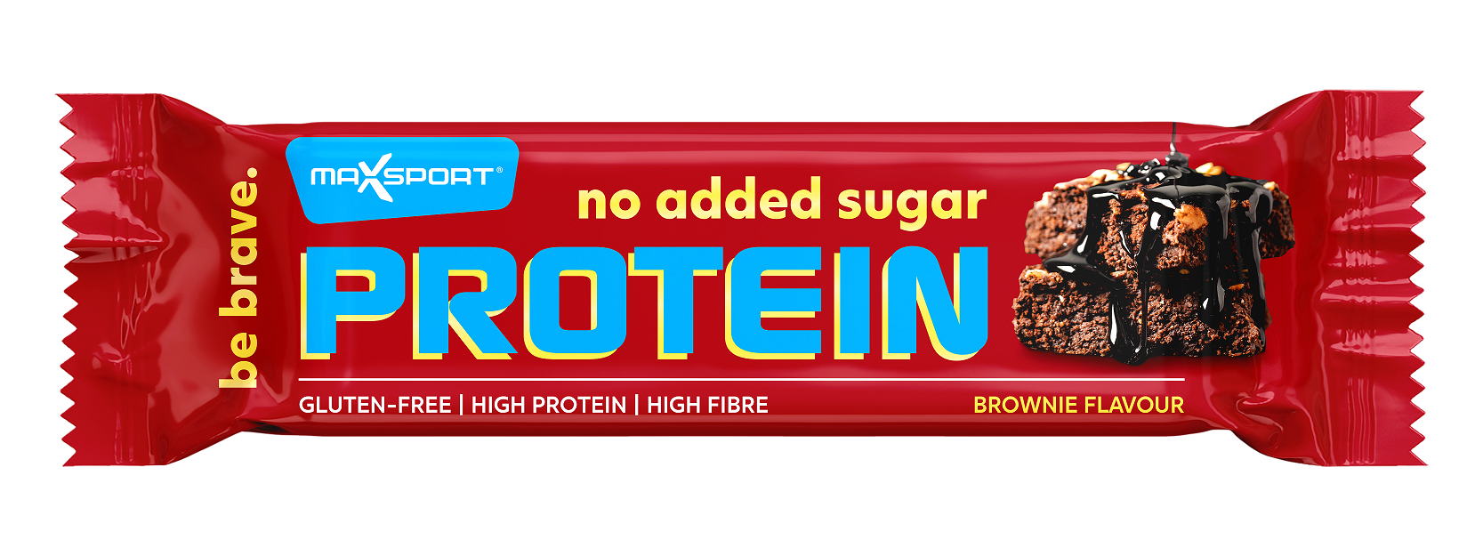 BATON PROTEINOWY BROWNIE W CZEKOLADZIE MLECZNEJ BEZ DODATKU CUKRÓW BEZGLUTENOWY 40 g - MAXSPORT