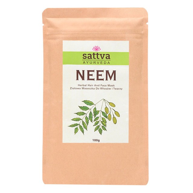 MASECZKA ZIOŁOWA DO TWARZY I WŁOSÓW NEEM 100 g - SATTVA (AYURVEDA)