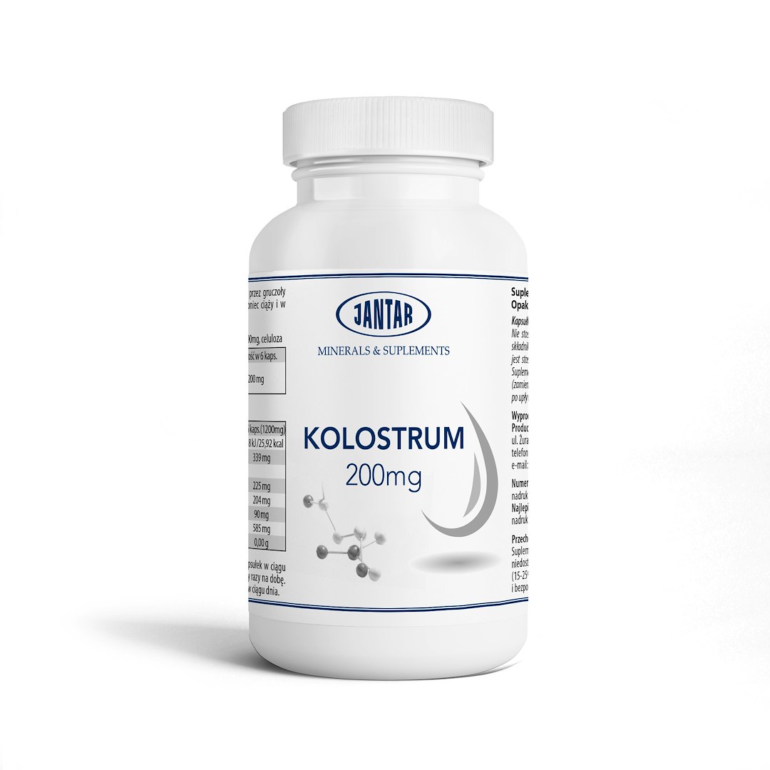 COLOSTRUM WOŁOWE (200 mg) 60 KAPSUŁEK- JANTAR