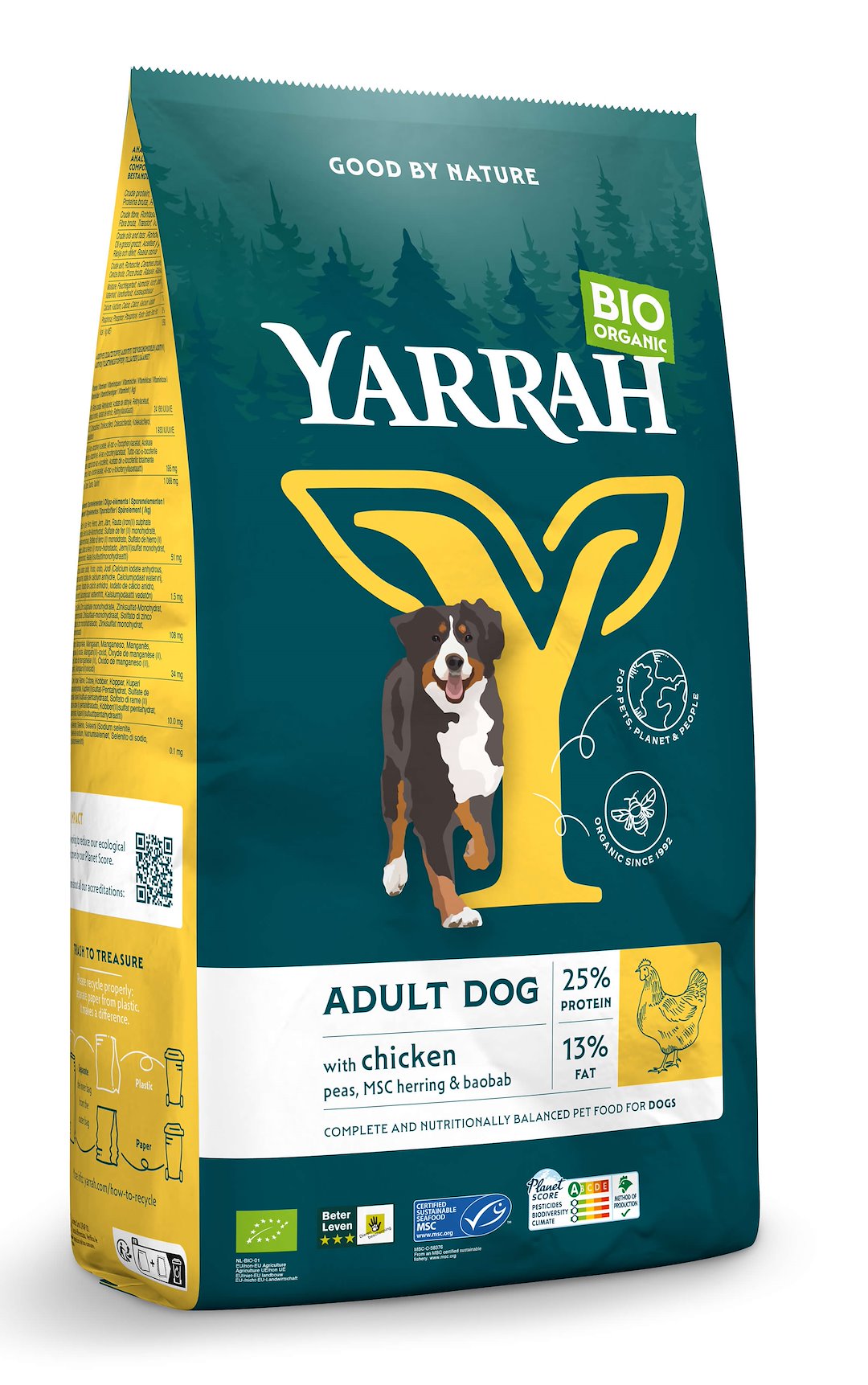 (DLA PSA DOROSŁEGO) KARMA Z KURCZAKIEM BIO 2 kg - YARRAH